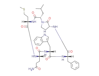 3-[(2S,5S,8S,11R,14S,17R)-14-Benzyl-11-(1H-indol-3-ylmethyl)-2-isobutyl-5-(2-methylsulfanyl-ethyl)-3,6,9,12,15,20-hexaoxo-1,4,7,10,13,16-hexaaza-bicyclo[15.2.1]icos-8-yl]-propionamide