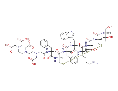 DTPA-D-Phe-c[Cys-Phe-D-Trp-Lys-Thr-Cys]-Thr-ol