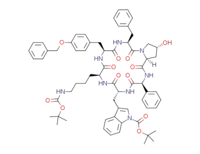 cyclo(Phe-Pro(4-OH)-Phg-D-Trp(Boc)-Lys(Boc)-Tyr(Bzl))