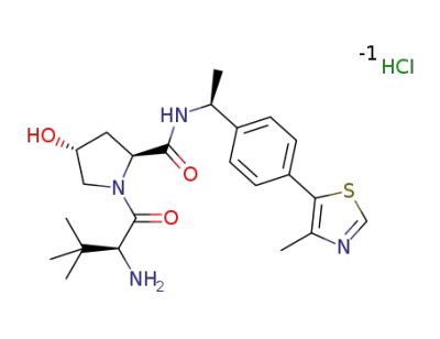 (2S,4R)-1-((S)-2-amino-3,3-dimethylbutanoyl)-4-hydroxy-N-((S)-1-(4-(4-methylthiazol-5-yl)phenyl)ethyl)pyrrolidine-2-carboxamide hydrochloride