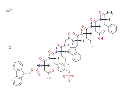 Fmoc-Asp-Tyr(SO<sub>3</sub>Ba<sub>0.5</sub>)-Met-Gly-Trp-Met-Asp-Phe-NH<sub>2</sub>