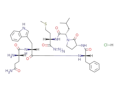 (S)-2-[(S)-2-((R)-3-{(S)-2-[(R)-2-((S)-2-Amino-4-carbamoyl-butyrylamino)-3-(1H-indol-3-yl)-propionylamino]-3-phenyl-propionylamino}-2-oxo-pyrrolidin-1-yl)-4-methyl-pentanoylamino]-4-methylsulfanyl-butyryl azide; hydrochloride